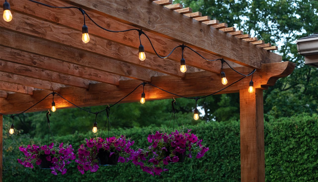 Pergola with lighting