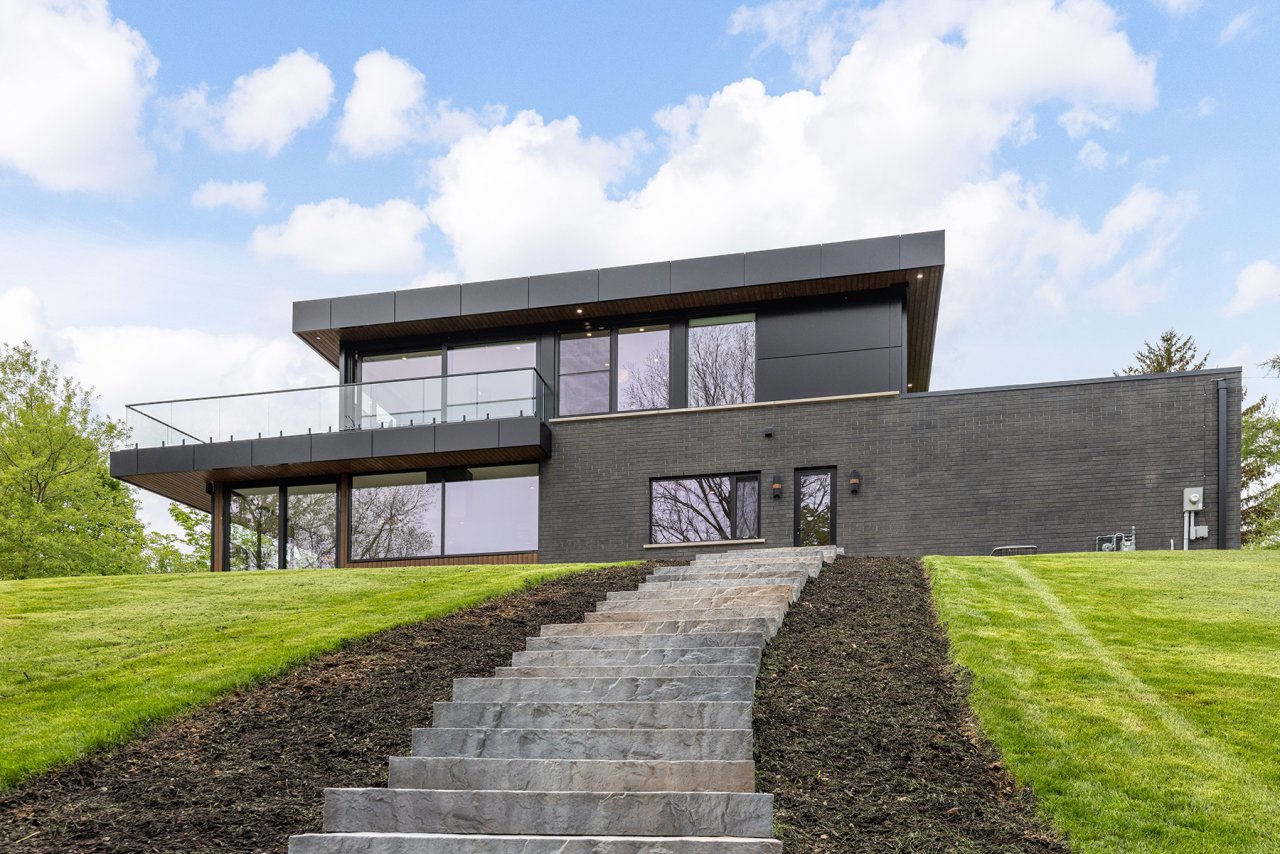 Front entrance with stairs